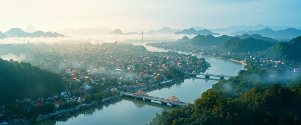 Painterly banner illustration of Huyện Châu Thành