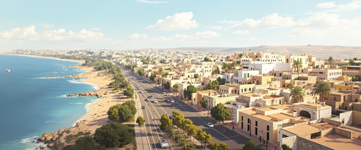 Painterly banner illustration of Inezgane-Ait Melloul