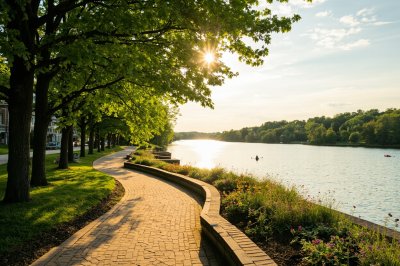 AI-generated travel thumbnail for Iowa City
