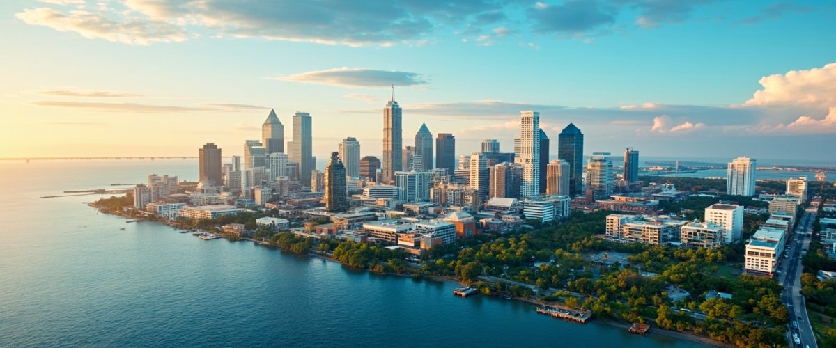 Painterly banner illustration of Jacksonville