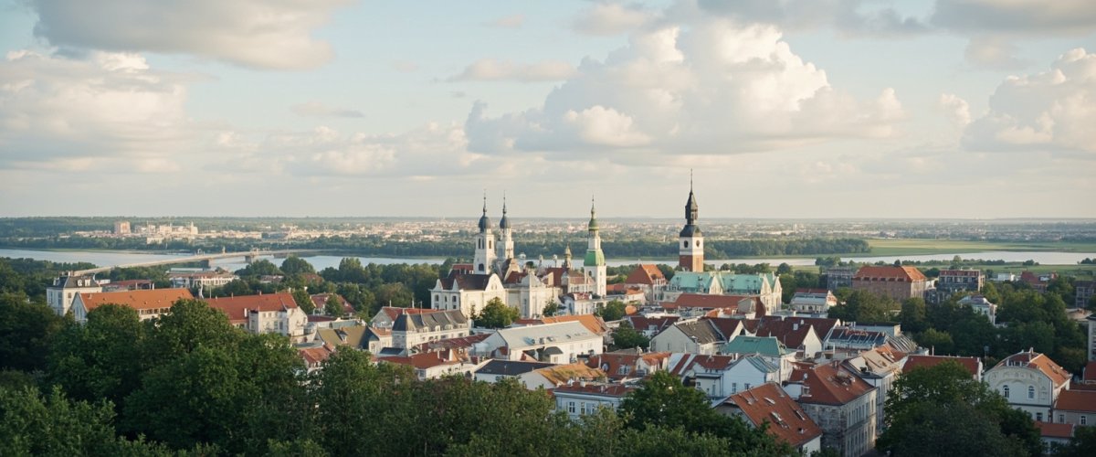 Painterly banner illustration of Janowice