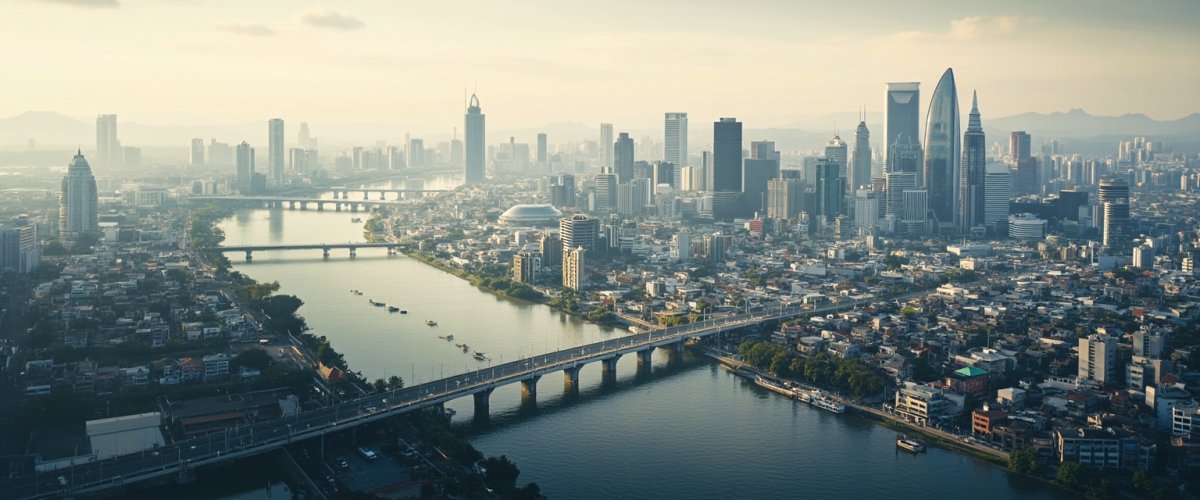 Painterly banner illustration of Khlong Luang