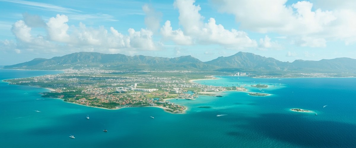 Painterly banner illustration of Kiritimati