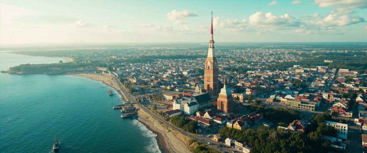 Painterly banner illustration of Kohtla-Nõmme