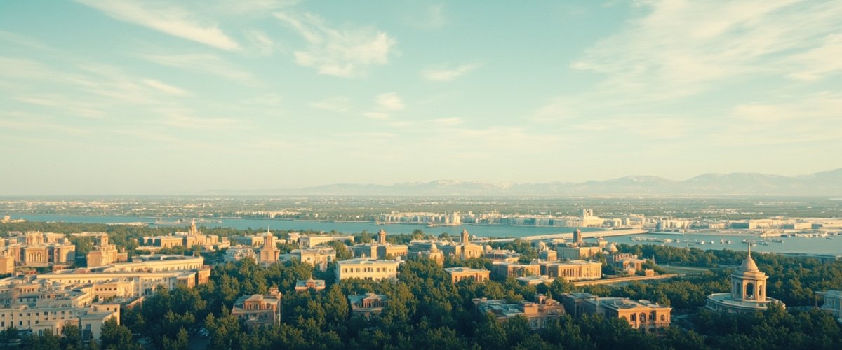 Painterly banner illustration of Kokshetau