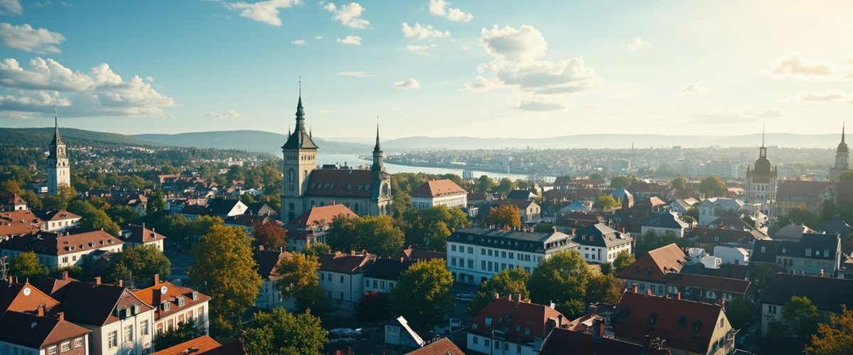 Painterly banner illustration of Königsdorf