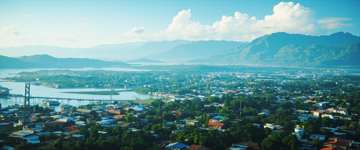 Painterly banner illustration of Kuala Tungkal