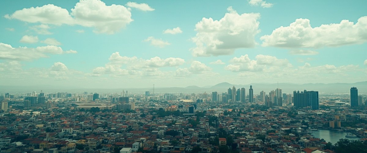Painterly banner illustration of Kuching