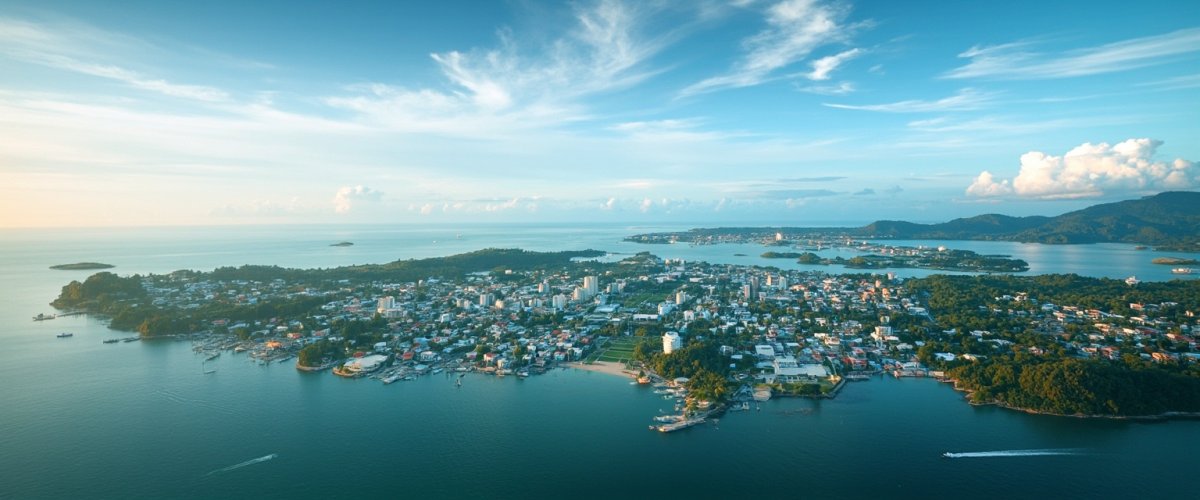 Painterly banner illustration of Kudat
