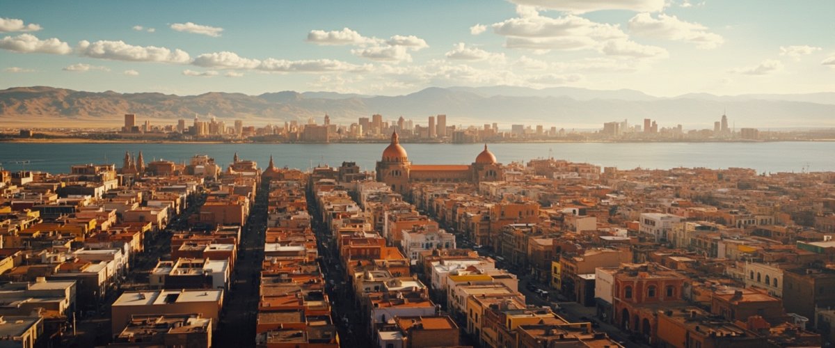 Painterly banner illustration of La Paz