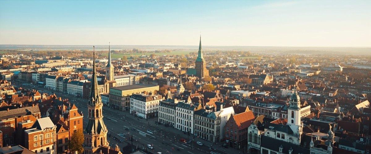 Painterly banner illustration of Leuven