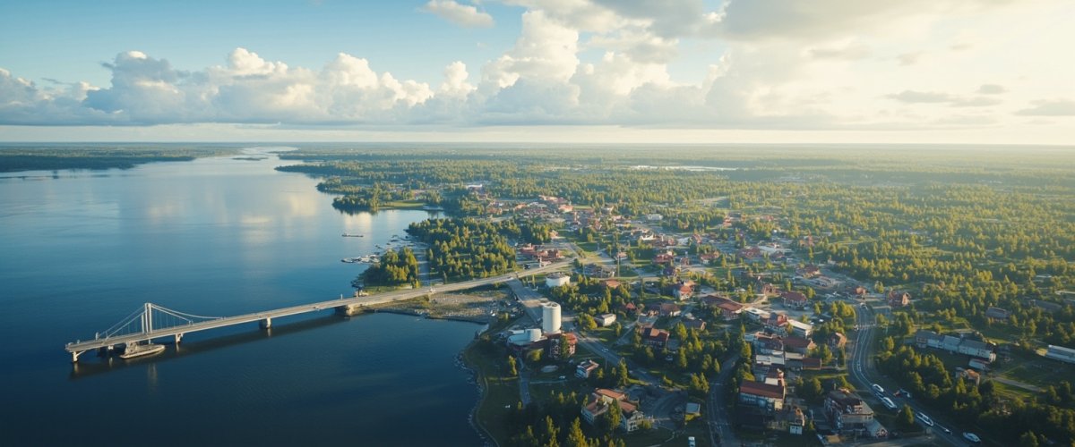 Painterly banner illustration of Lieksa