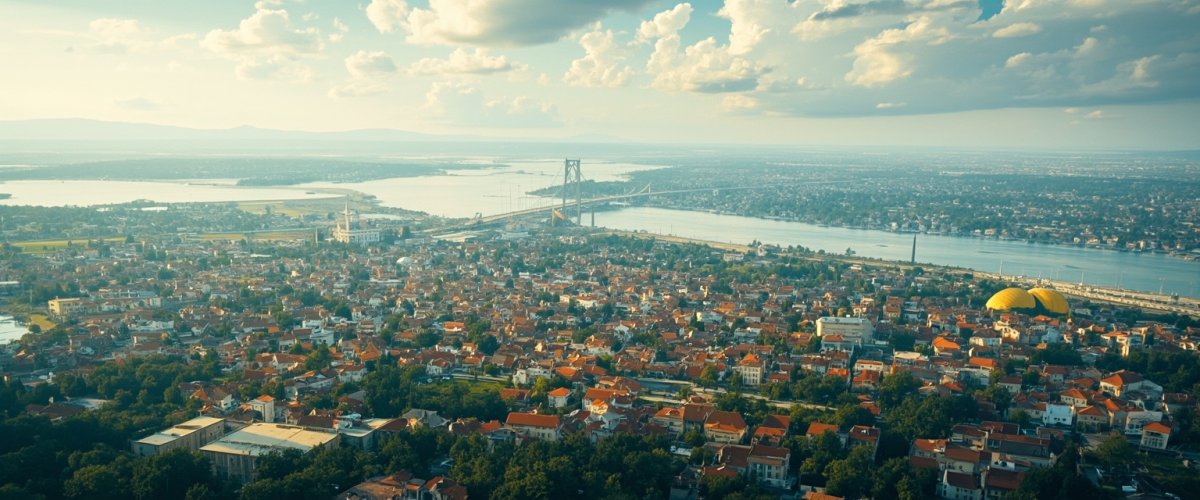 Painterly banner illustration of Ljubovija