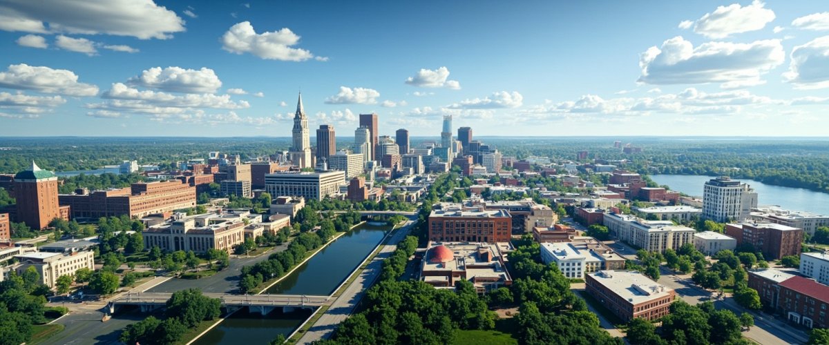 Painterly banner illustration of Madison