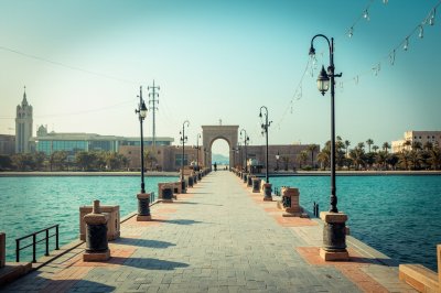 AI-generated travel thumbnail for Manama