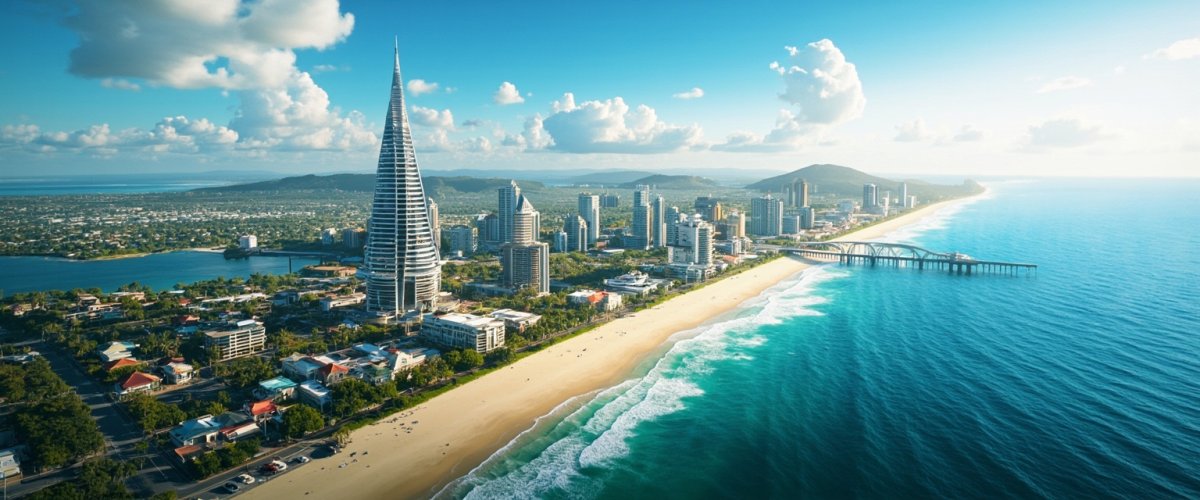 Painterly banner illustration of Maroochydore