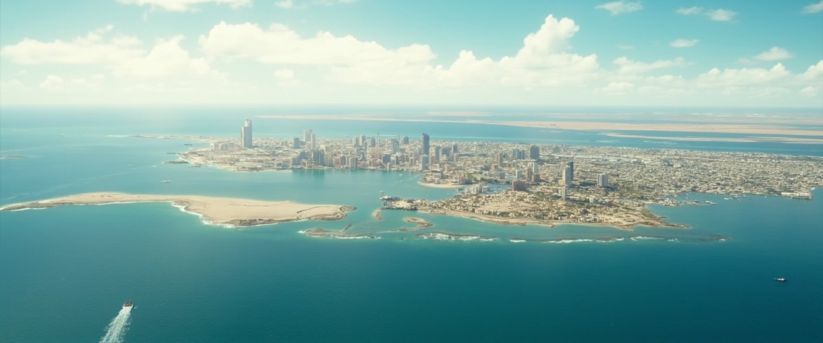 Painterly banner illustration of Massawa
