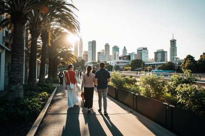 AI-generated travel thumbnail for Melbourne City Centre