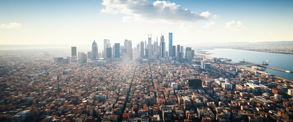 Painterly banner illustration of Metropolitan City of Milan