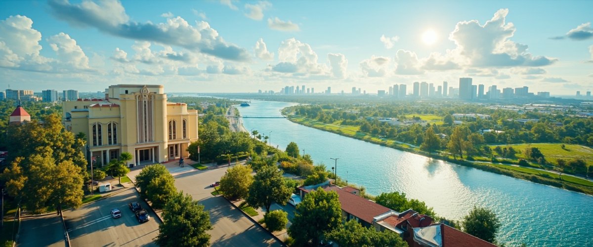 Painterly banner illustration of Miami
