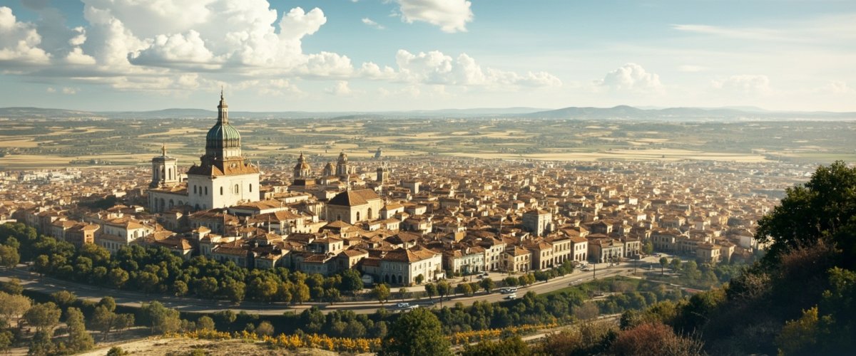 Painterly banner illustration of Montorio