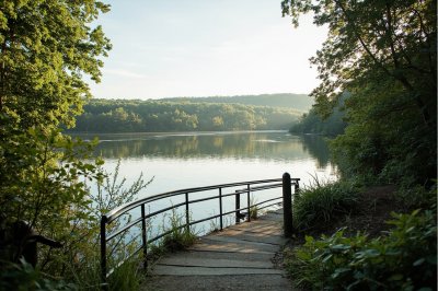 AI-generated travel thumbnail for Moravian Falls