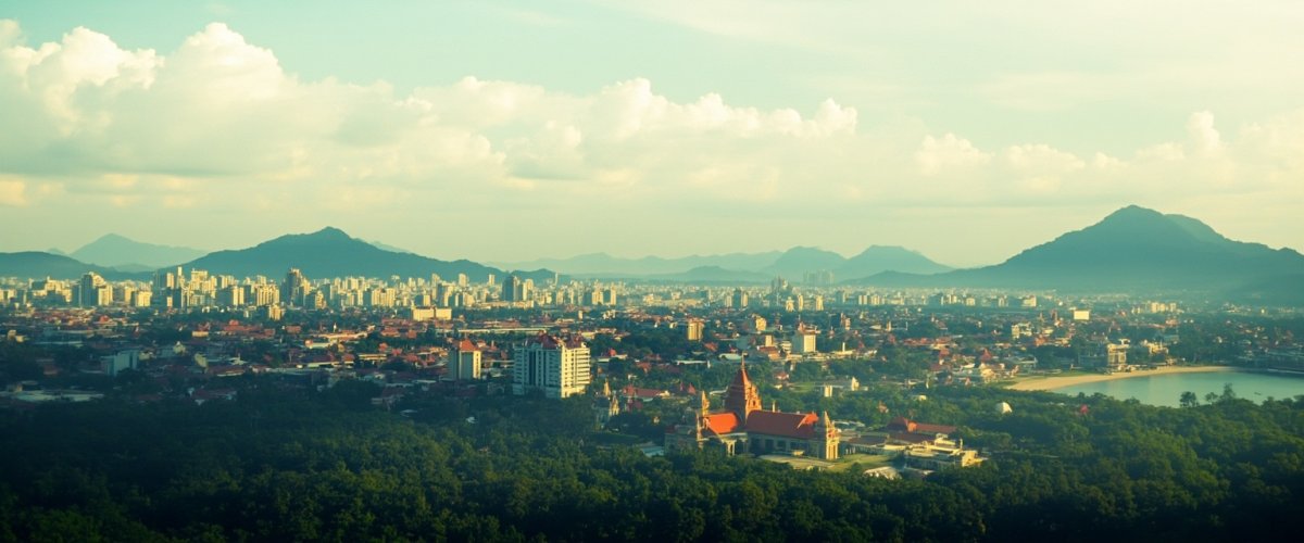Painterly banner illustration of Muang Laongam