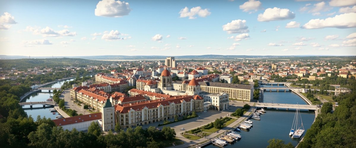 Painterly banner illustration of Nădlac