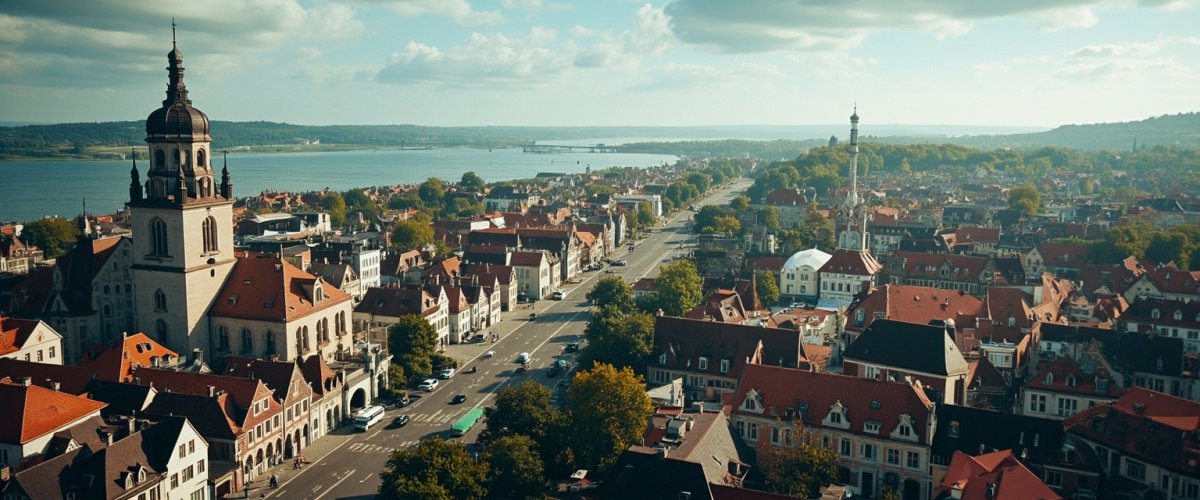 Painterly banner illustration of Nandlstadt