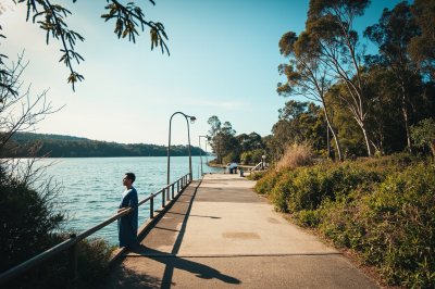 AI-generated travel thumbnail for Narooma