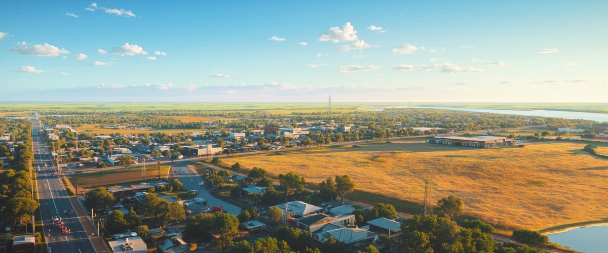 Painterly banner illustration of Narrandera