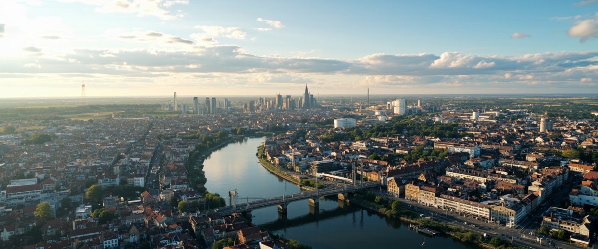 Painterly banner illustration of Neuss