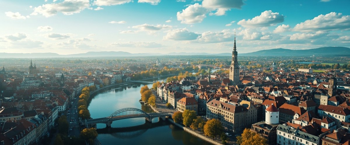 Painterly banner illustration of Neustadt