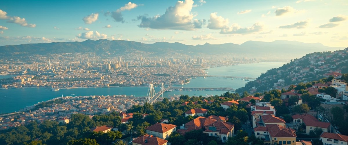 Painterly banner illustration of Nice