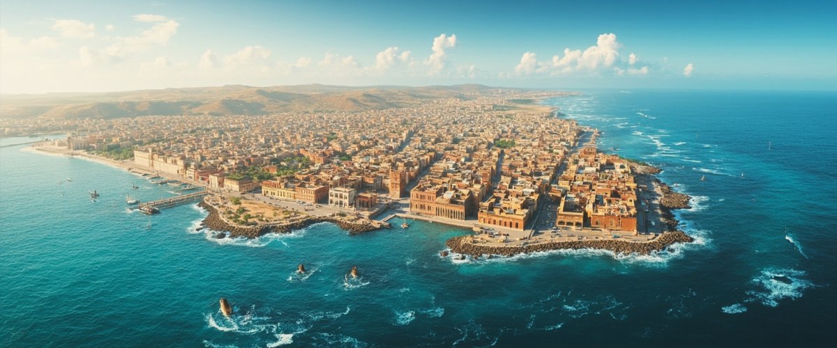 Painterly banner illustration of Nicosia