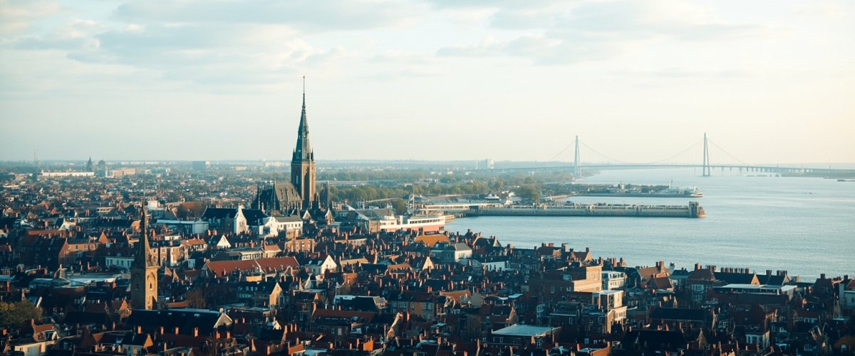 Painterly banner illustration of Nieuw-Beijerland