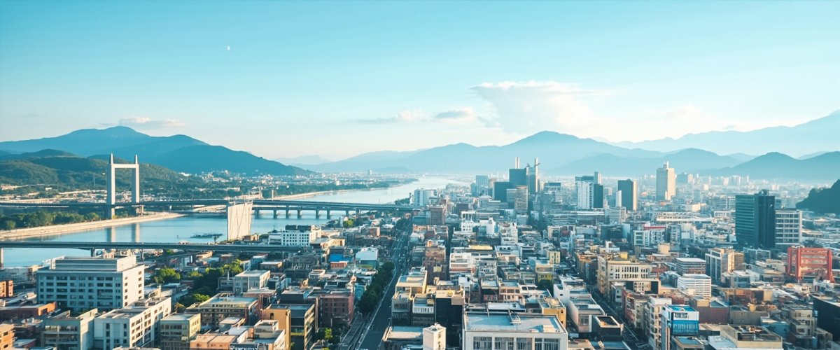 Painterly banner illustration of Nishinomiya-hama