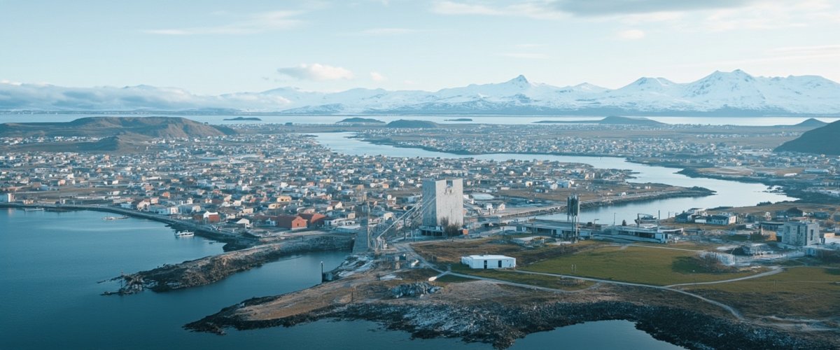 Painterly banner illustration of Nuuk