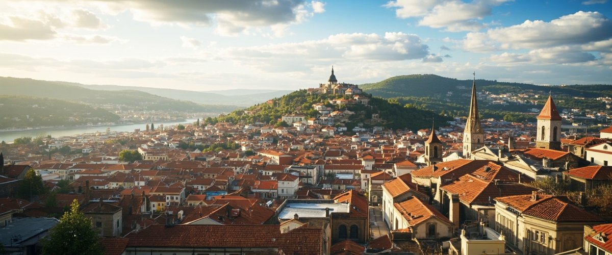 Painterly banner illustration of Obshtina Veliko Tŭrnovo