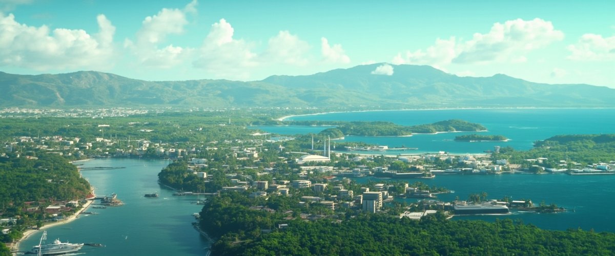 Painterly banner illustration of Orange Bay