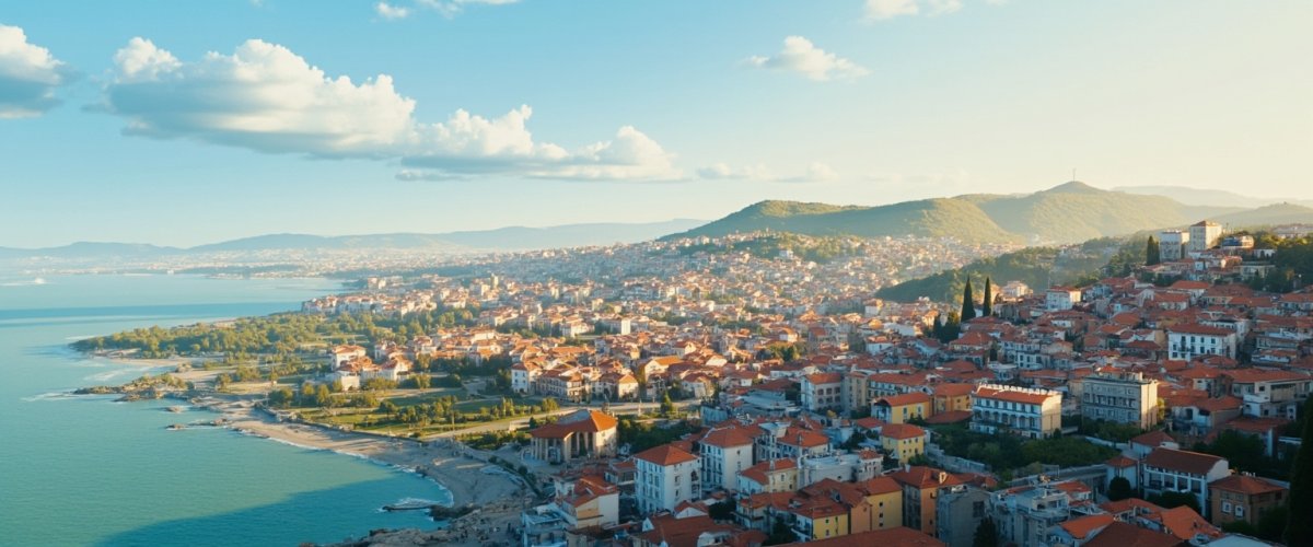 Painterly banner illustration of Oraş Vânju Mare