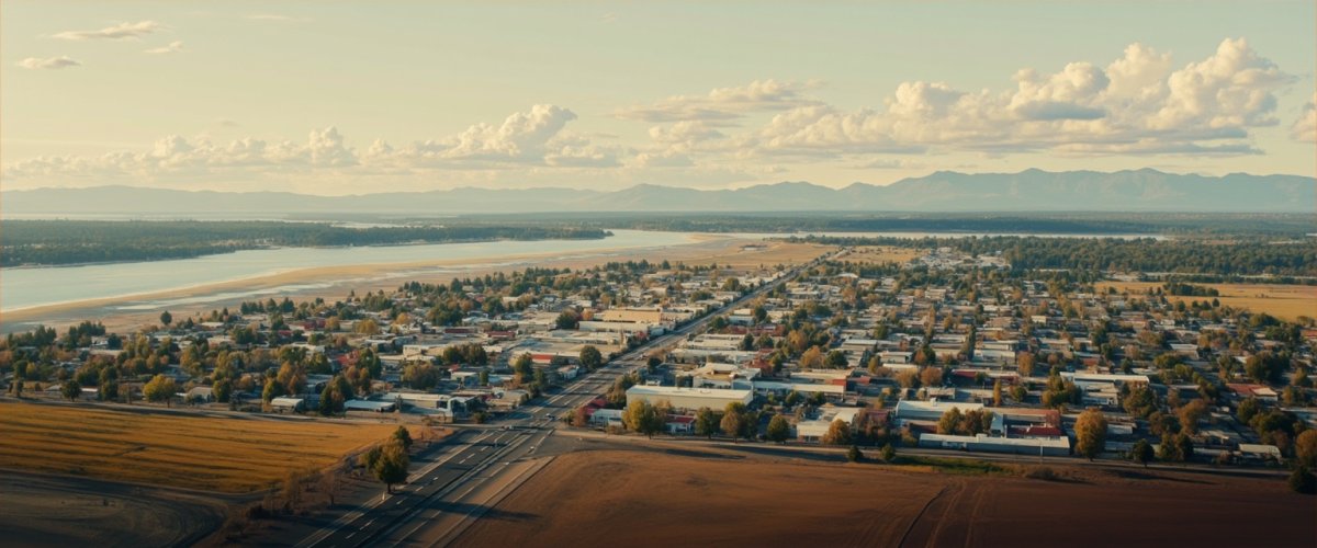 Painterly banner illustration of Oroville East
