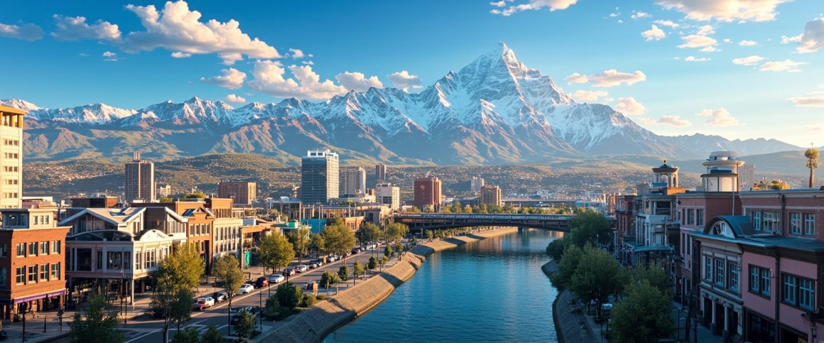 Painterly banner illustration of Park City