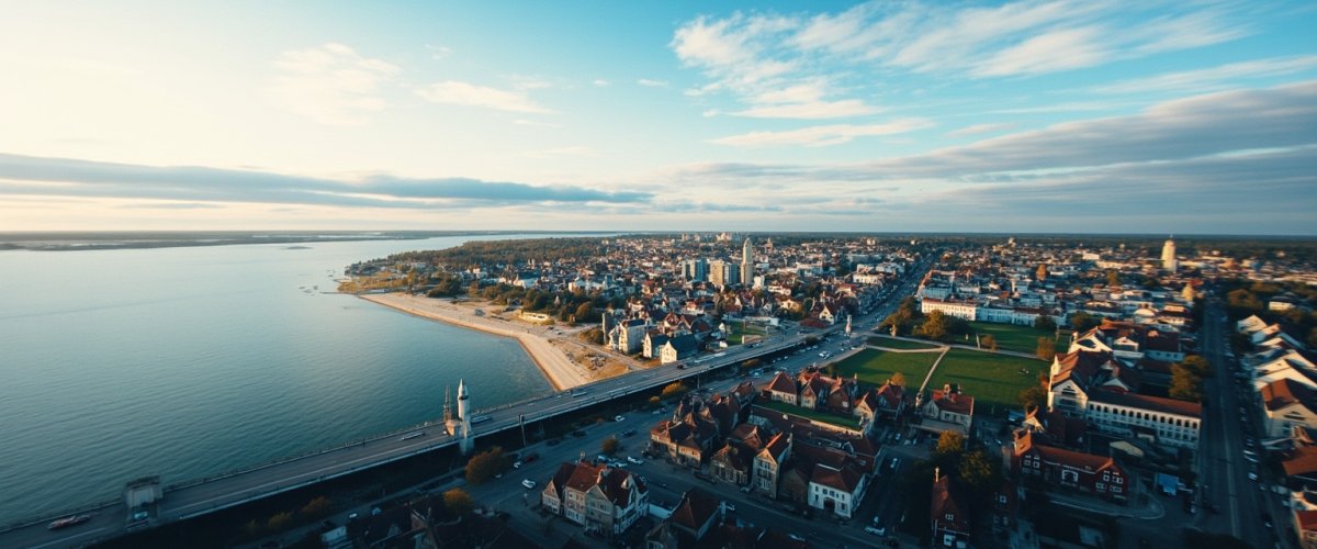 Painterly banner illustration of Pärnu-Jaagupi