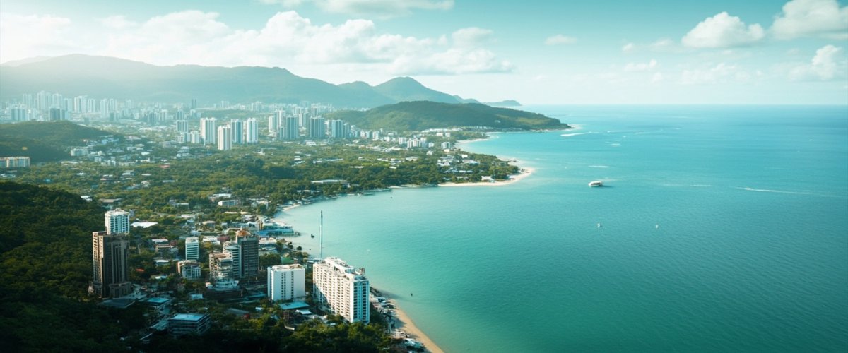 Painterly banner illustration of Patong