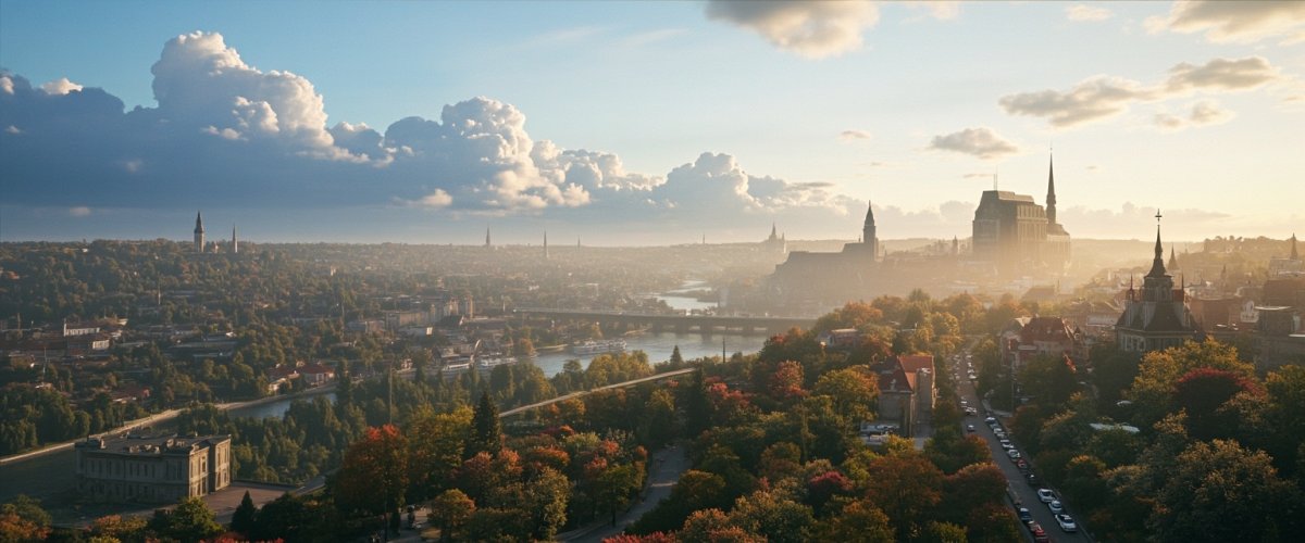 Painterly banner illustration of Pawłowice