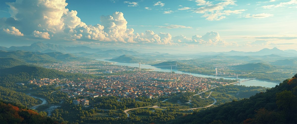 Painterly banner illustration of Peći