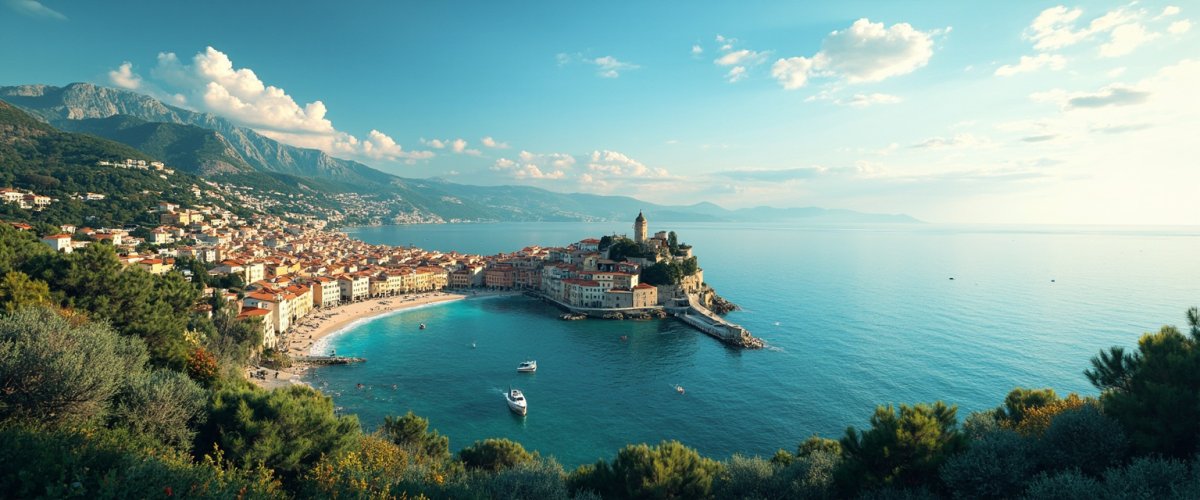 Painterly banner illustration of Pietra Ligure