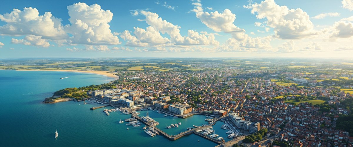 Painterly banner illustration of Poole