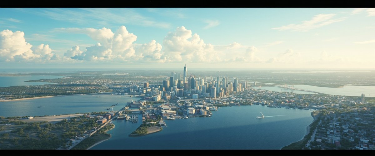 Painterly banner illustration of Port O'Connor